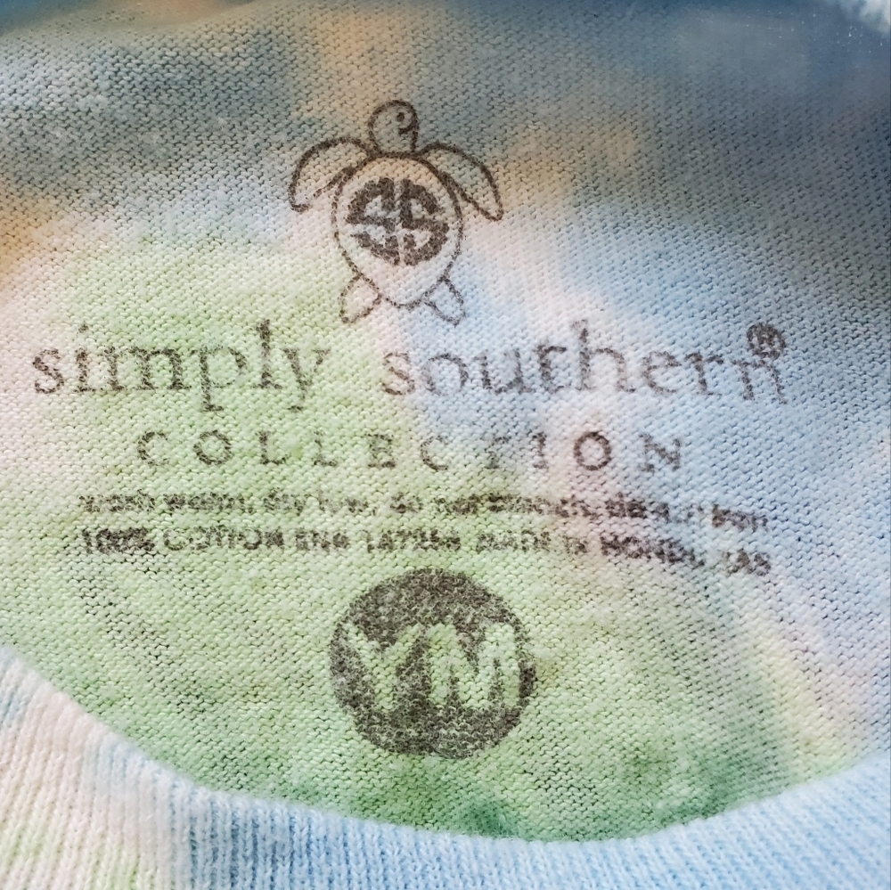 Simply Southern Youth L/S tie dye tee.  Size YM - Picture 4 of 4
